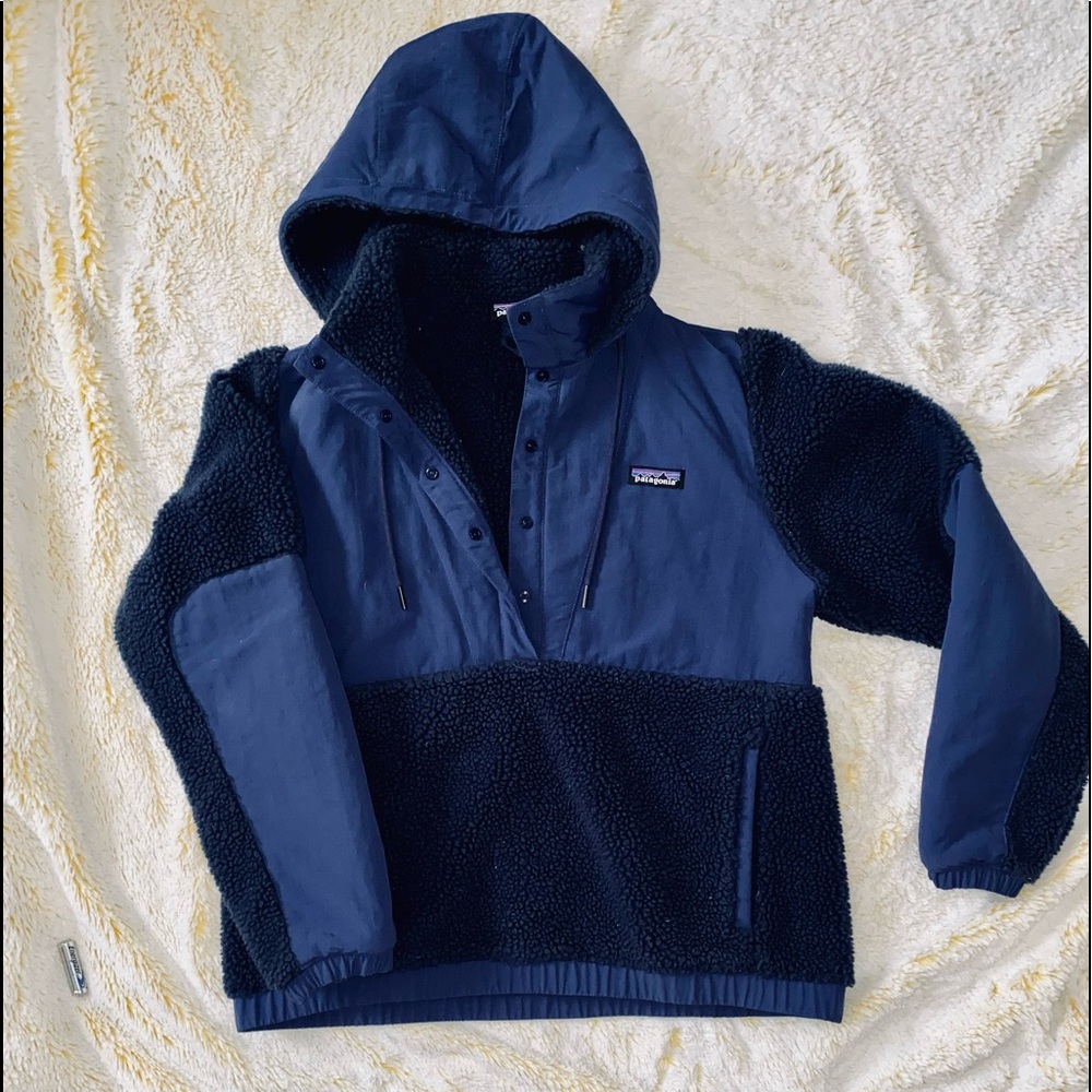 PATAGONIA Women's Shelled Retro-X® Fleece Pullover -NAVY